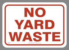 NO YARD WASTE decal