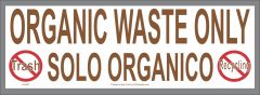 Bilingual Organic Waste Only Sticker