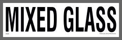 Mixed Glass Recycling Stickers