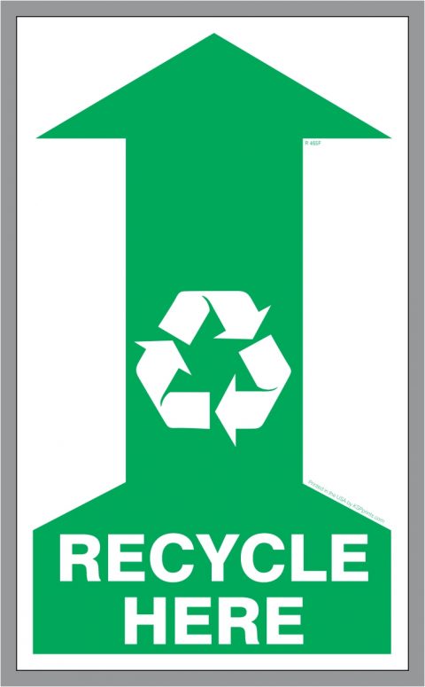 Recycle Above Here Sticker