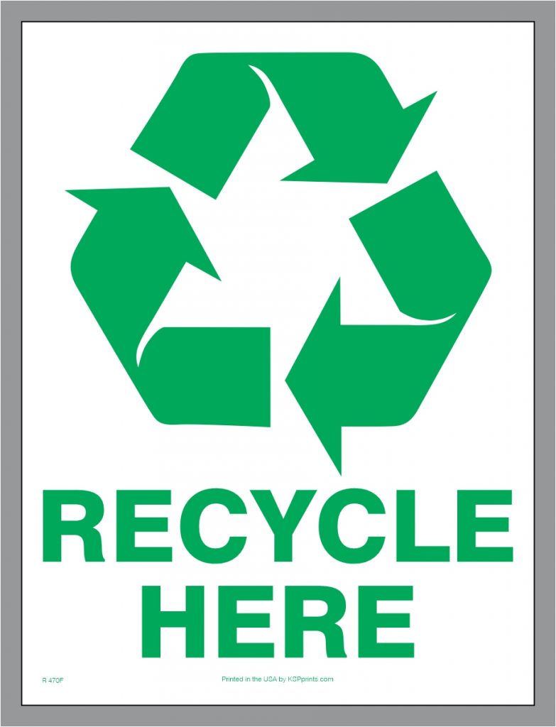 Recyle Here decal