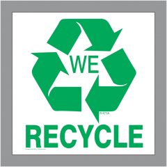 We Recycle stickers