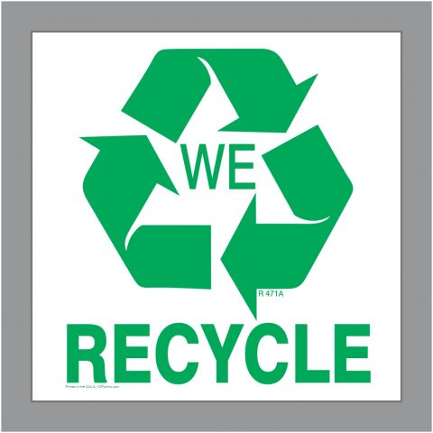 We Recycle stickers