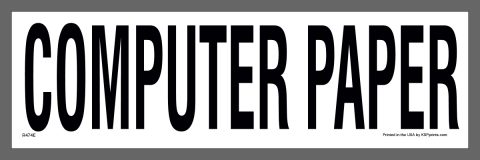Computer Paper Recycling Sticker