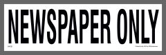 Newspaper recycling stickers