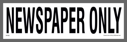 Newspaper recycling stickers