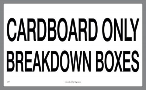 Cardboard Only Breakdown Boxes sticker