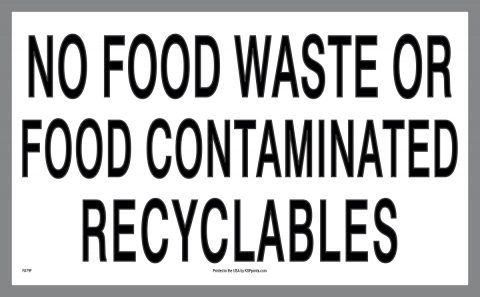 Food Waste and Contaminated Sticker
