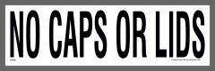 no caps and lids decal