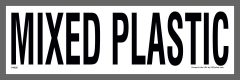 Mixed Plastic Recycling Sticker
