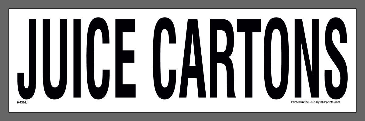 Juice Carton Recycling Stickers