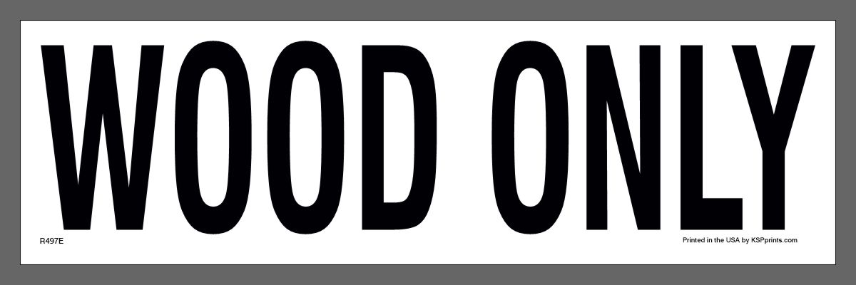 wood waste stream sticker