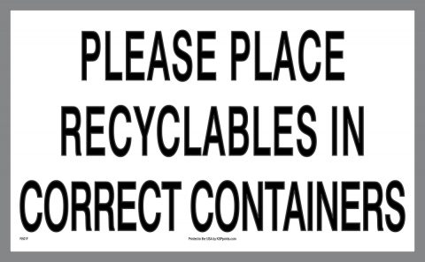 Place Recyclables Sticker