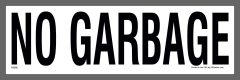 No Garbage Decal