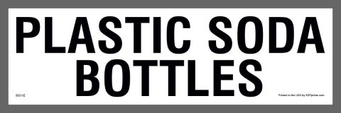 Plastic Soda Bottle Recycling Sticker