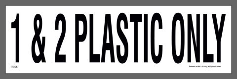 Plastics Only Sticker