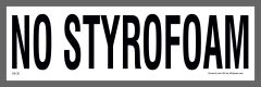 No Styrofoam Stickers