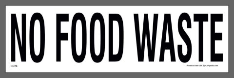 No Food Waste Sticker