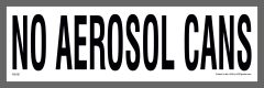 No Aerosol Cans Sticker