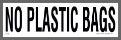 No Plastic Bags Sticker