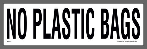 No Plastic Bags Sticker