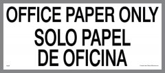 Bilingual Sticker for Office Paper Bin