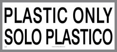 Bilingual Plastic Only Container Sticker