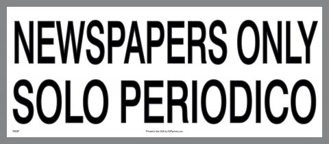 Newspaper Only Sticker