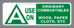 Class A Fire Label