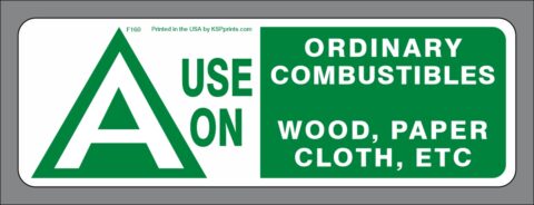 Class A Fire Label