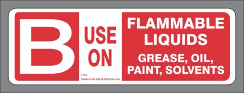 Class B Fire Label