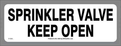 Sprinkler Valve Locator Sticker
