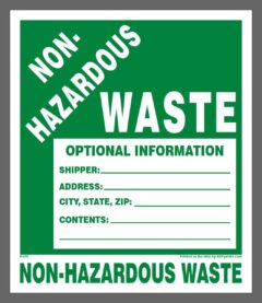 Non Hazardous Waste Label