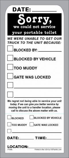 Restroom Service Sticker