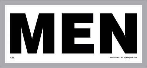 Mens Restroom Sign