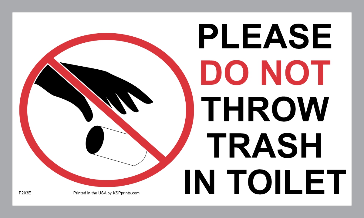 do not use toilet sign
