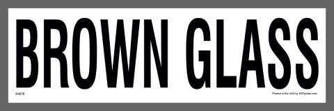 Brown Glass Container Sticker