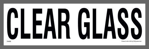 Clear Glass Bin Sticker
