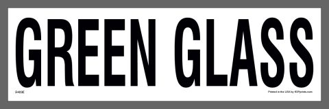 Green Glass Container Sticker