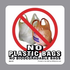 No Bags Sticker