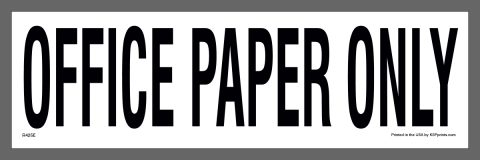 Office Paper Recycling Stickers