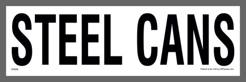 Steel Cans Container Sticker