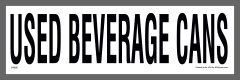 Sticker for Used Beverage Cans