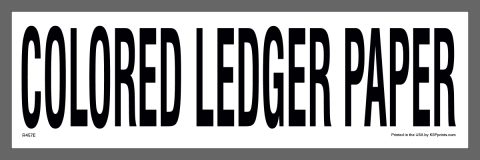 Colored Ledger Paper Recycling Sticker