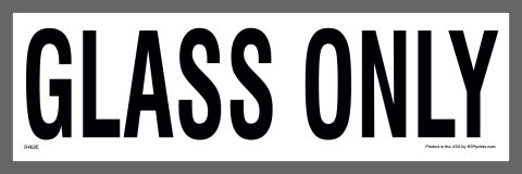 Glass Recycling Sticker