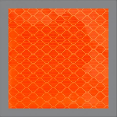 ANSI Reflective Square - Orange conspicuity stickers