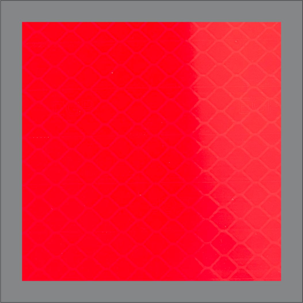 ANSI Squares Reflective Red - 3 x 3 Red Conspicuity Stickers