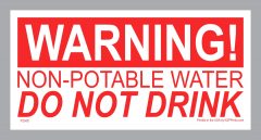 Do Not Drink Stickers - Non-Potable Water