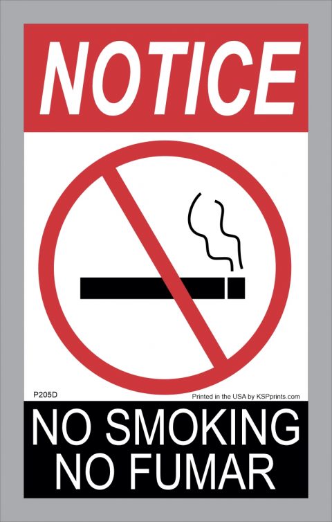 No Smoking Stickers