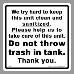 Clean Sanitized Signs